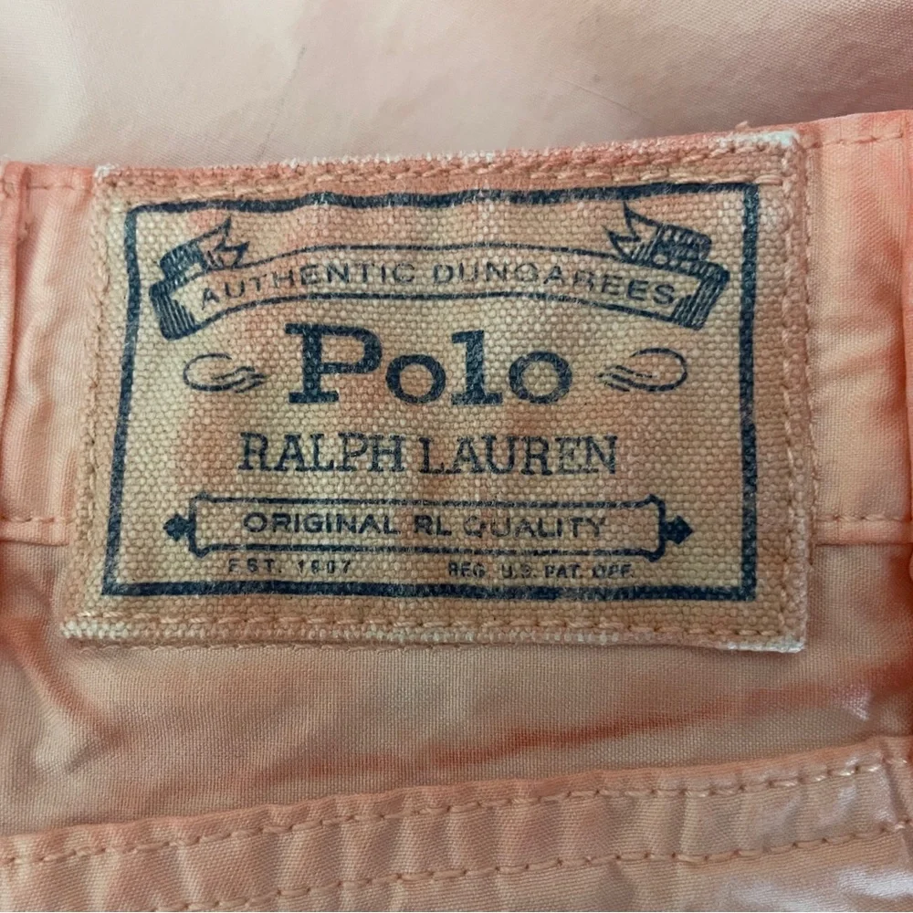 Polo Ralph Lauren Varick Slim Straight Leg Jeans Men's 36 X 30 Pink Dye Vacation